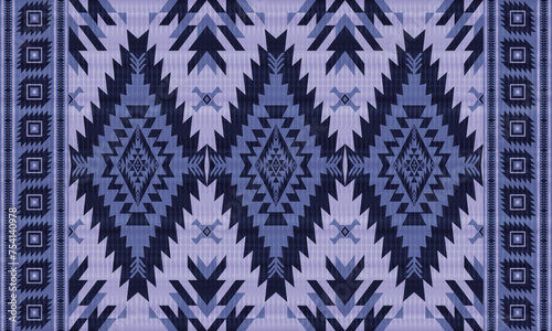 American tribal ethnic native pattern.Traditional Navajo,Aztec,Apache,Southwest and Mexican style fabric pattern.Abstract vector motifs pattern.For fabric,clothing,blanket,carpet,woven,wrap,decoration