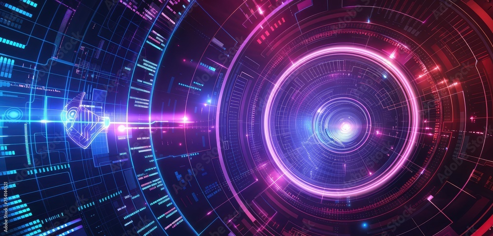 Abstract Futuristic Technology Circular Interface Design Abstract Futuristic Technology Circular Interface Design