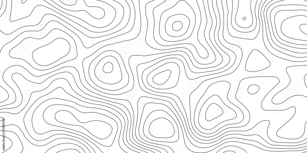 Abstract design with seamless pattern with lines topographic map. geographic mountain relief. retro topographic map. geographic contour map paper texture. terrain path isolated on a white background.