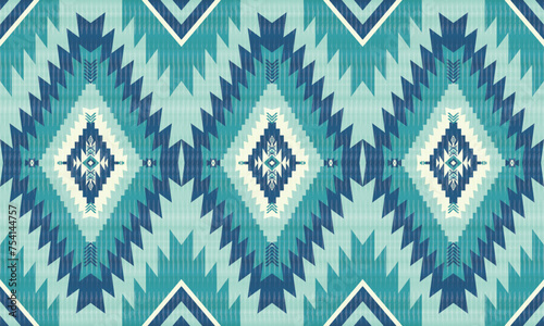 American tribal ethnic native pattern.Traditional Navajo,Aztec,Apache,Southwest and Mexican style fabric pattern.Abstract vector motifs pattern.For fabric,clothing,blanket,carpet,woven,wrap,decoration