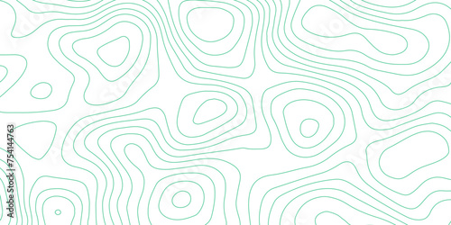 Abstract design with seamless pattern with lines topographic map. geographic mountain relief. retro topographic map. geographic contour map paper texture. terrain path isolated on a green background.