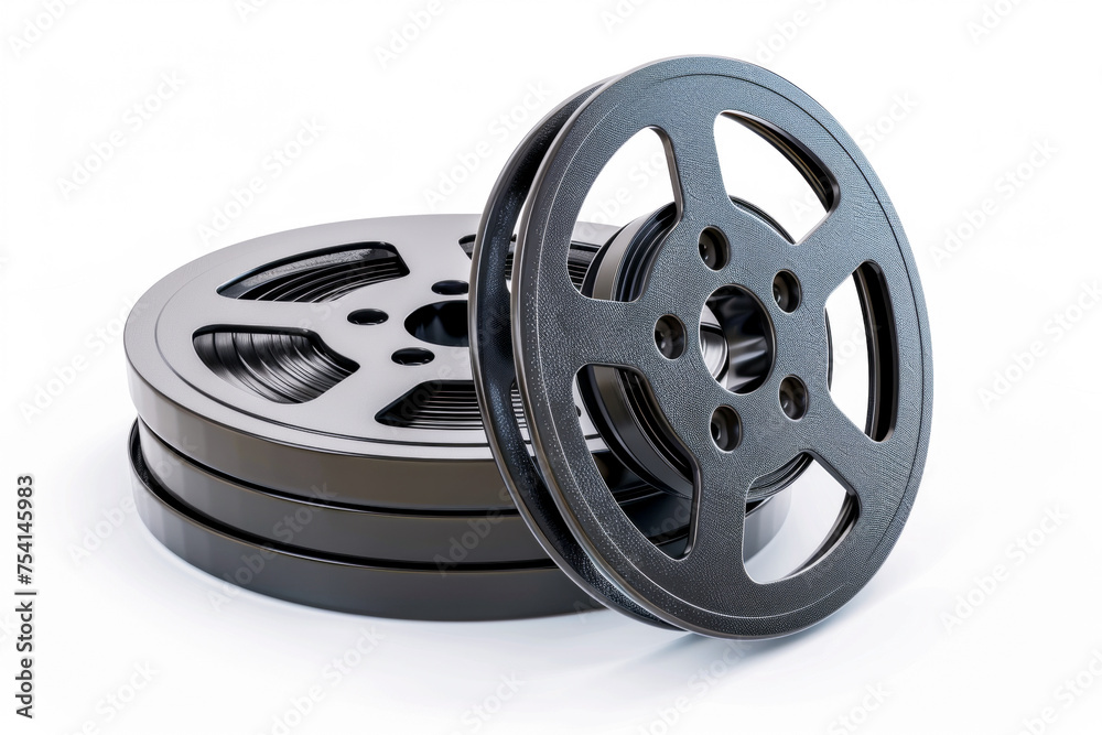 Film Reel A 3D film reel or clapperboard suitable for movie or video editing apps