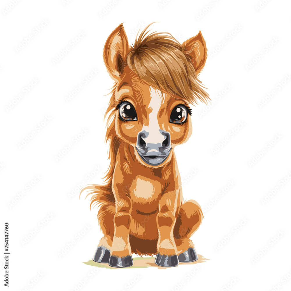 Funny cartoon horse, vector illustration Funny cartoon horse, vector illustration