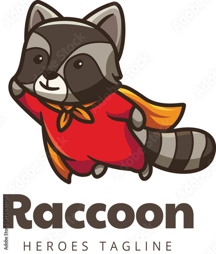 Raccoon Hero Logo (ID: 754148708)