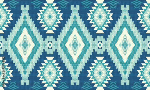 American tribal ethnic native pattern.Traditional Navajo,Aztec,Apache,Southwest and Mexican style fabric pattern.Abstract vector motifs pattern.For fabric,clothing,blanket,carpet,woven,wrap,decoration