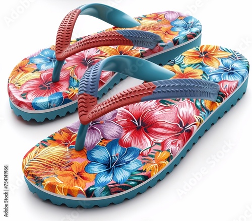 Sommerliche Flipflops, made by AI