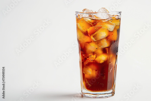 delicious Iced Coffee - Regular brewed coffee served cold over ice in a tall glass for a styled food photography shoot