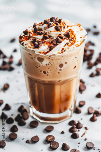 delicious Java Chip Frappuccino - Mocha-flavored Frappuccino with chocolate chips topped with whipped cream