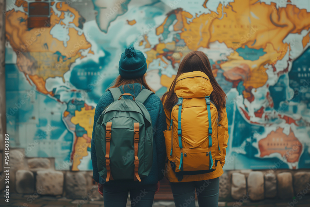 Obraz premium People planning or going on trips, popular travel destinations