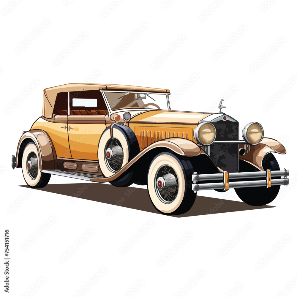 A vintage car vector illustration