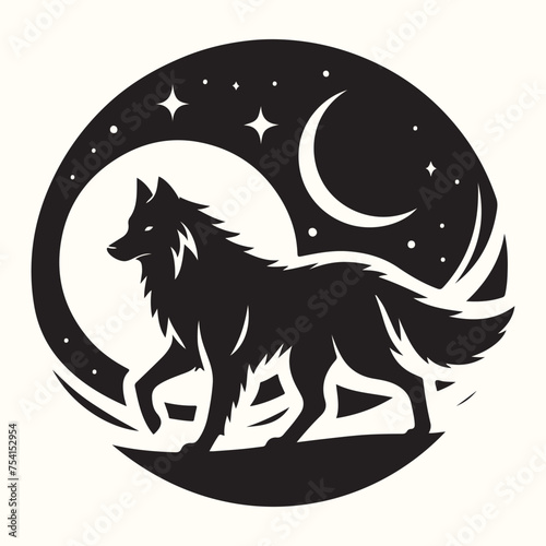 Wolf Animal Silhouette Vector Illustration
