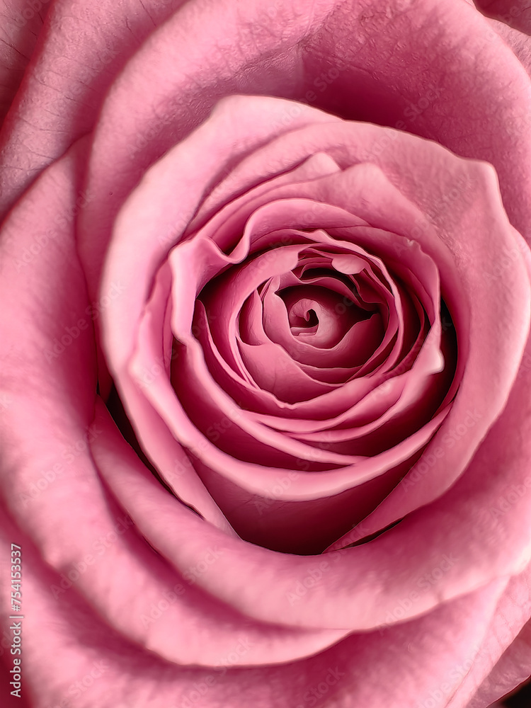 Centre of pink rose. Large, bright pink rose close-up Centre of pink rose. Large, bright pink rose close-up