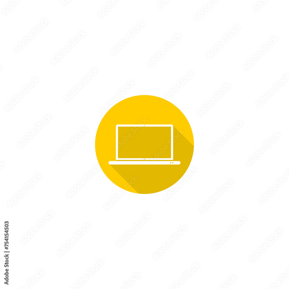 Laptop button icon isolated on transparent background Laptop button icon isolated on transparent background
