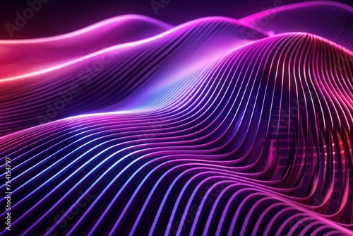 3d abstract lines glowing background