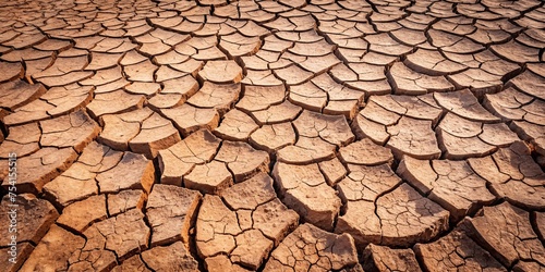 dry cracked soil, the global warming effect on earth
