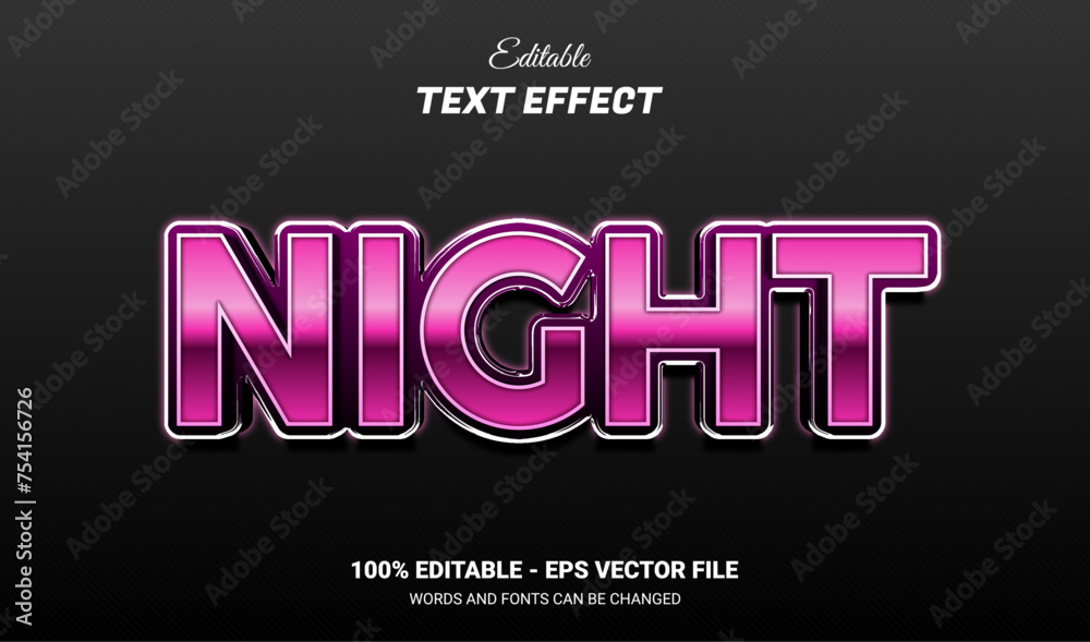 black pink editable text effect