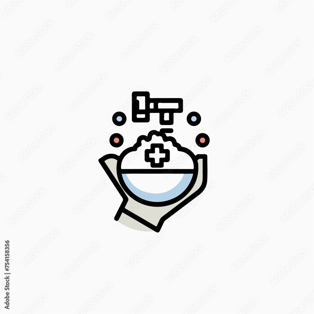 Hand washing symbol, minimal,medical icon Hand washing symbol, minimal,medical icon