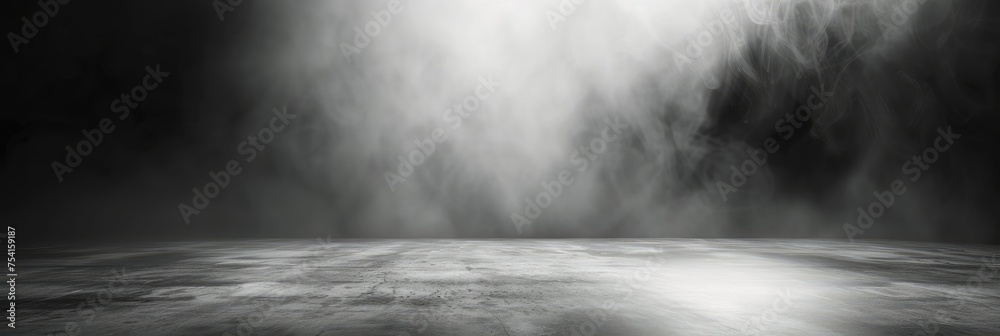 Misty Concrete Floor with Dramatic Lighting Misty Concrete Floor with Dramatic Lighting