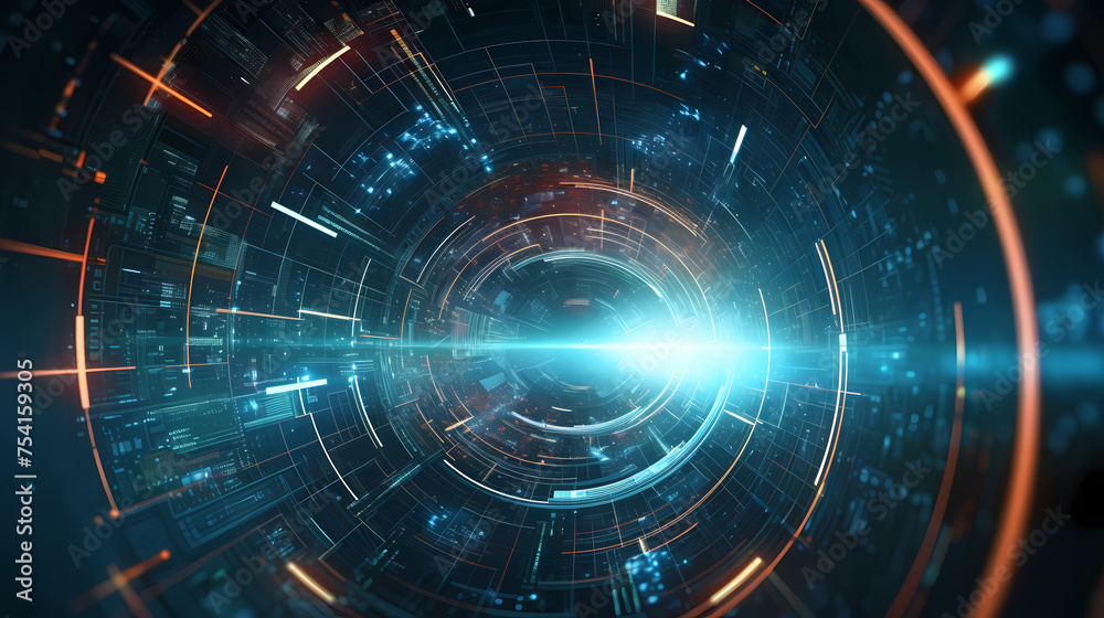 Obraz premium Premium digital art, technology concept background