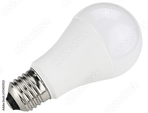 LED Globe Light Bulbs Lamp isolated on a white background. Energy-saving light bulb. Completely in focus.