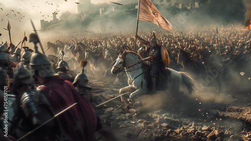 Ancient epic battle scene © Adrian Grosu