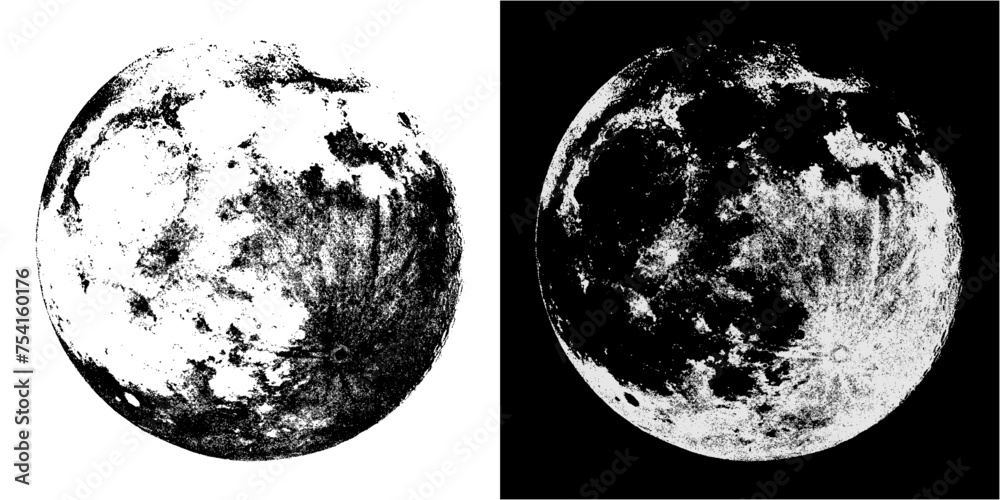 black and white abstract moon vector detail moon