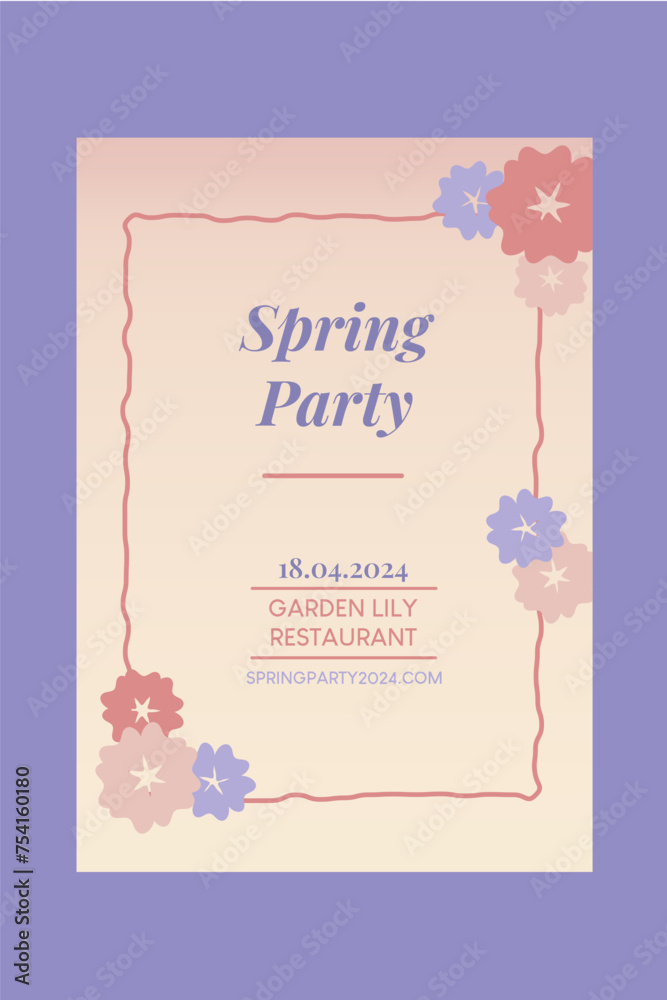 Spring party poster