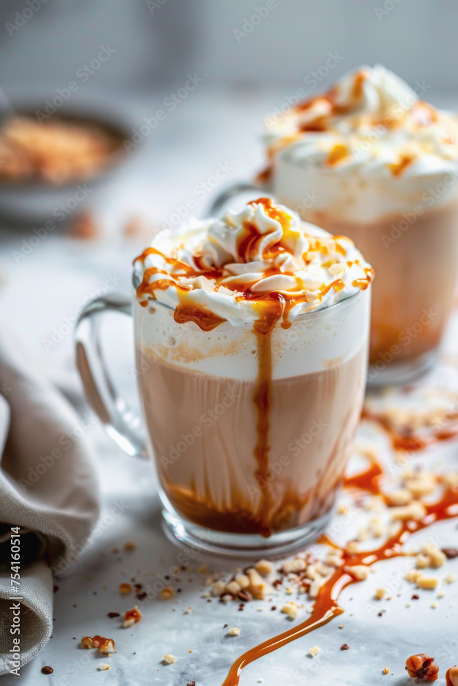 delicious Smoked Butterscotch Latte - Espresso with steamed milk and smoked butterscotch sauce topped with whipped cream delicious Smoked Butterscotch Latte - Espresso with steamed milk and smoked butterscotch sauce topped with whipped cream