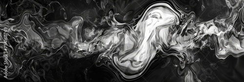 Elegant Monochrome Fluid Art Background Design