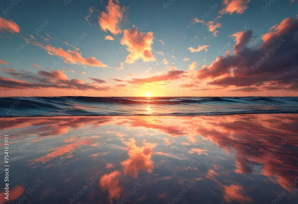 Calm Ocean Sunset -