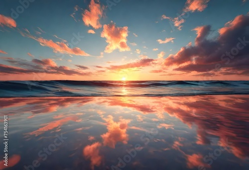 Calm Ocean Sunset - © Muhammad