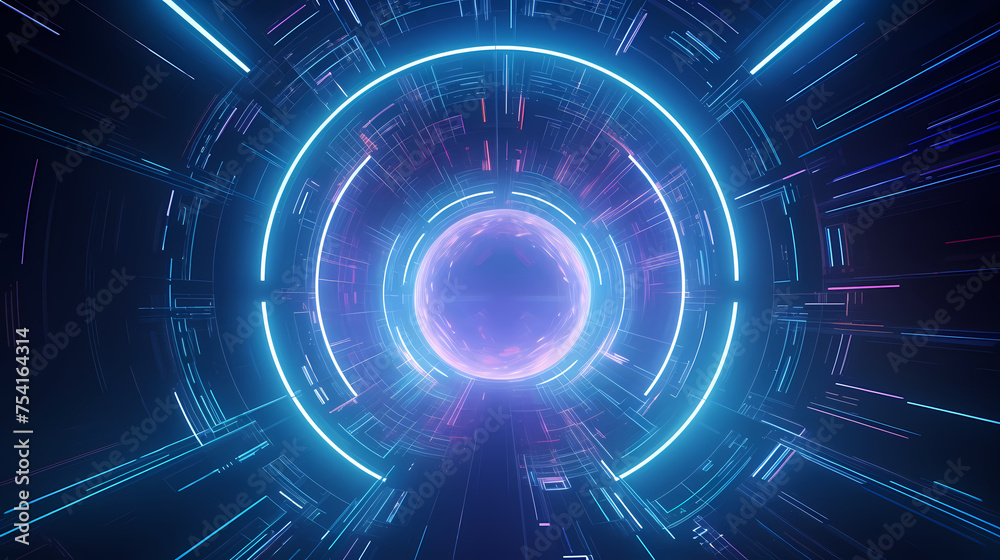 Fototapeta premium Premium digital art, technology concept background