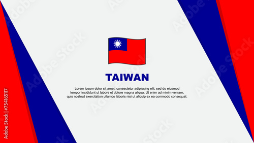 Taiwan Flag Abstract Background Design Template. Taiwan Independence Day Banner Cartoon Vector Illustration. Taiwan Flag