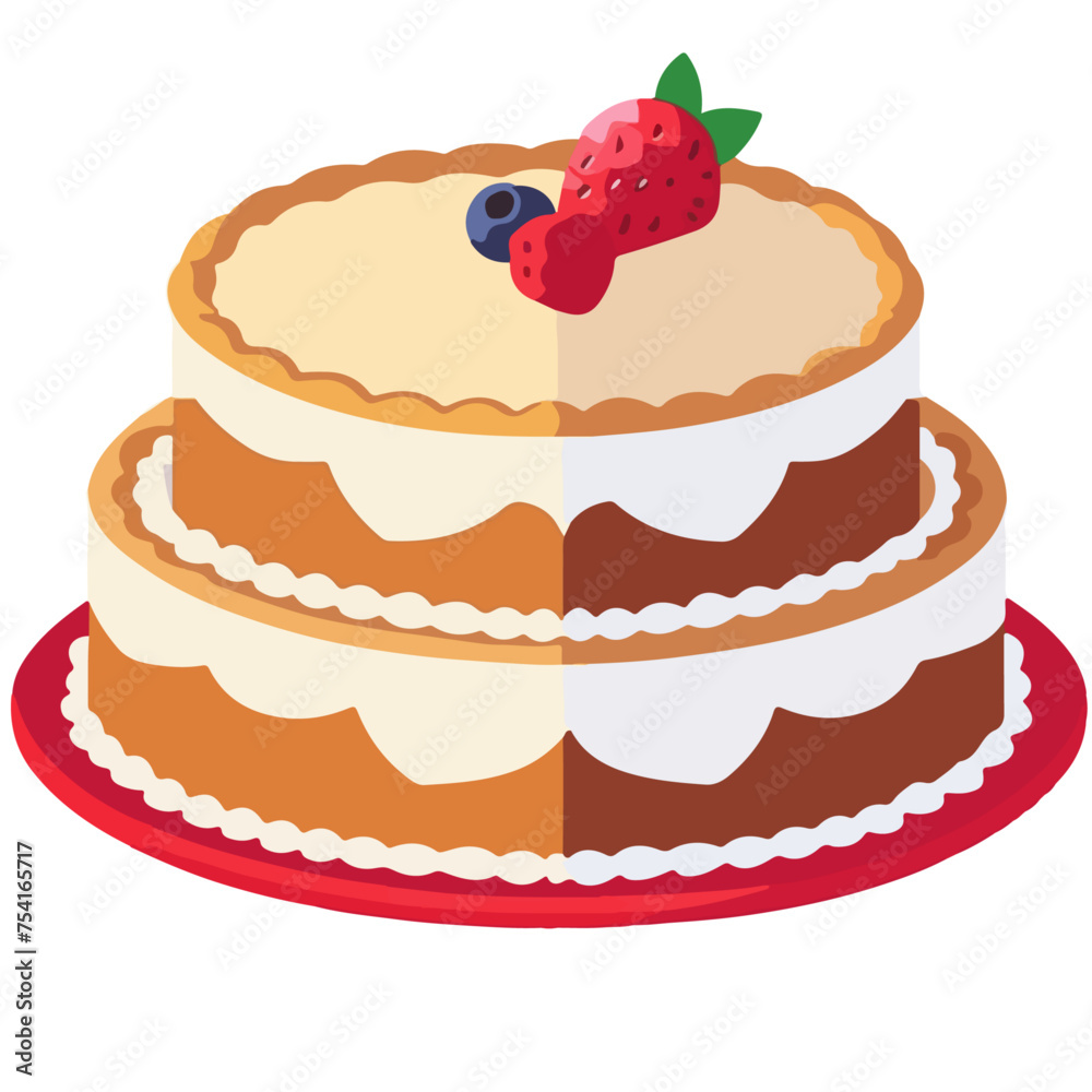 Fruit Cake Vector Illustration for you party, bakery & pastry | Delicious and sweet Fruit Cake Vector Illustration for you party, bakery & pastry | Delicious and sweet