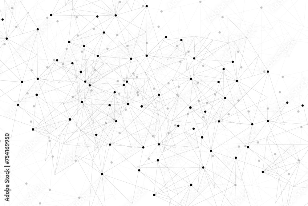 Geometric white background with connected dots and lines Geometric white background with connected dots and lines
