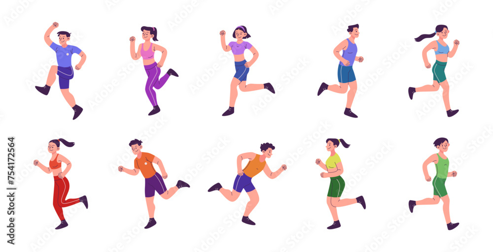 People Running Illustration People Running Illustration