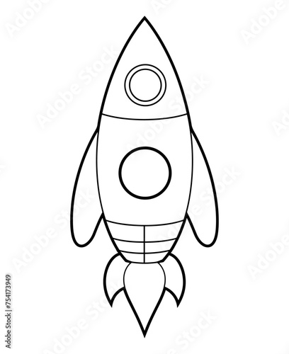 Space ship vector icon. Rocket icon. Startup sign and symbol. Rocket launcher icon