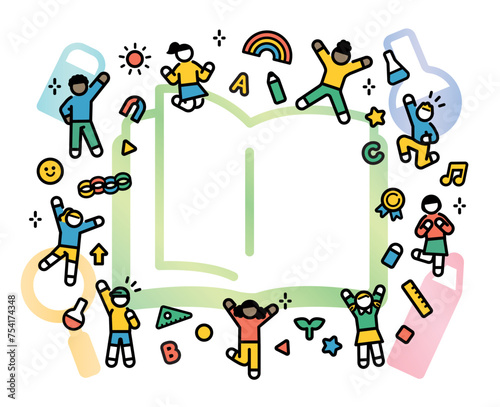 Children's education illustration material set