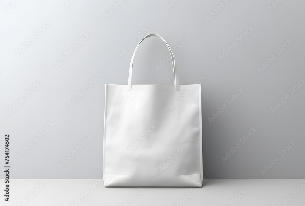 White pure cotton tote bag shopper design mockup isolated on white background White pure cotton tote bag shopper design mockup isolated on white background