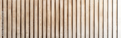 Close Up of Wooden Slatted Wall photo