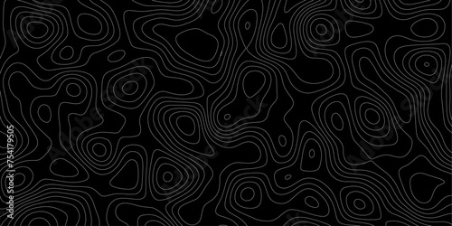 Black map background.topographic contours high quality curved lines strokes on earth map round strokes lines vector terrain texture vector design,geography scheme. 