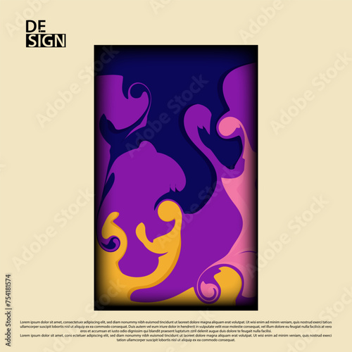 Fluid colorful abstract poster, suitable for use as a complement to graphic design