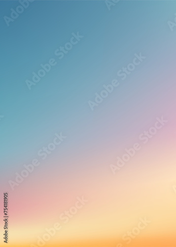 Sunset Sky Background,Sunrise cloud Orange,Yellow,Pink in morning Summer,Vector sunny Autumn,Nature landscape field in evening.Vertical Pastel Winter sunlight,Horizon Spring sundown by Sea Beach