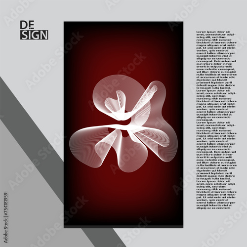 Premium wave line abstract poster. Suitable for use as a background template design