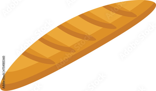 Bread long loaf icon isometric vector. Petite cooking. Beer menu value