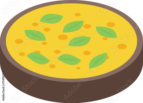 Circle bread crouton icon isometric vector. Stick toasted. Sativum petite slice