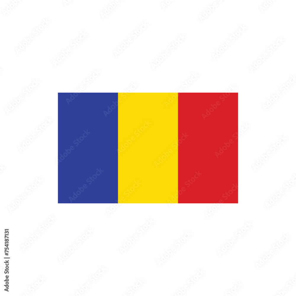 Fototapeta premium Romania flag icon vector