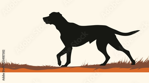 Hunting dog vector illustration