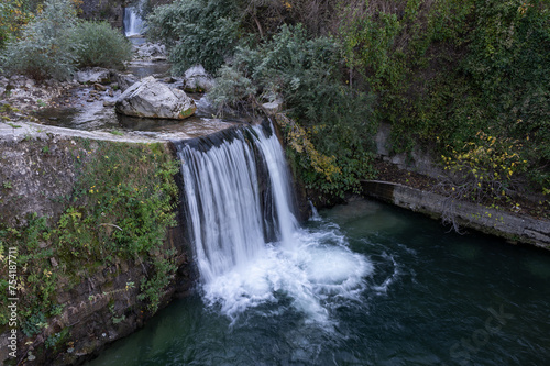 Palena, Abruzzo. The waterfalls of the Aventine river photo