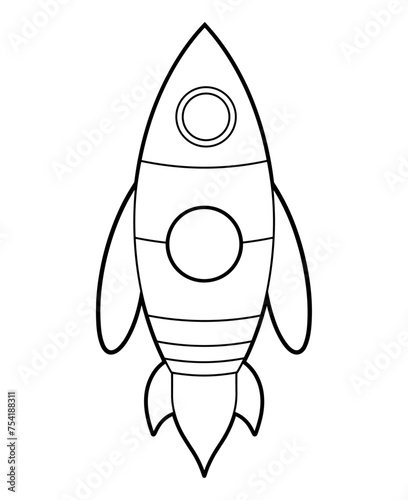 Space ship vector icon. Rocket icon. Startup sign and symbol. Rocket launcher icon